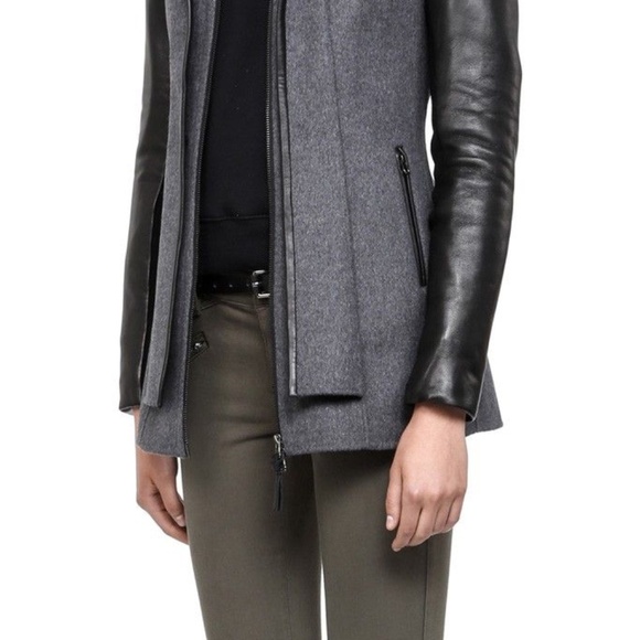 MACKAGE HOODIE DESIGNER JACKET COAT WOOL LAMBSKIN XS - Picture 2 of 8